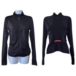 SO Womens Performance Jacket Size M Black Pink Full Zip Lightweight Mock Neck